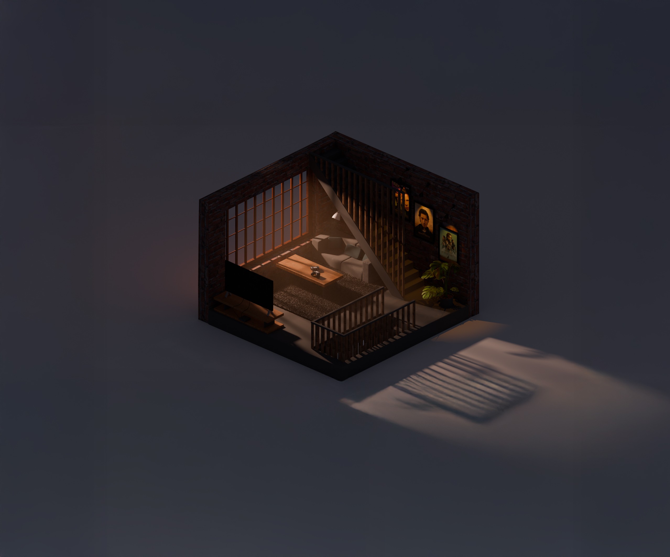 Anders brand wordmark in white placed on top of an image of a modern interior design.