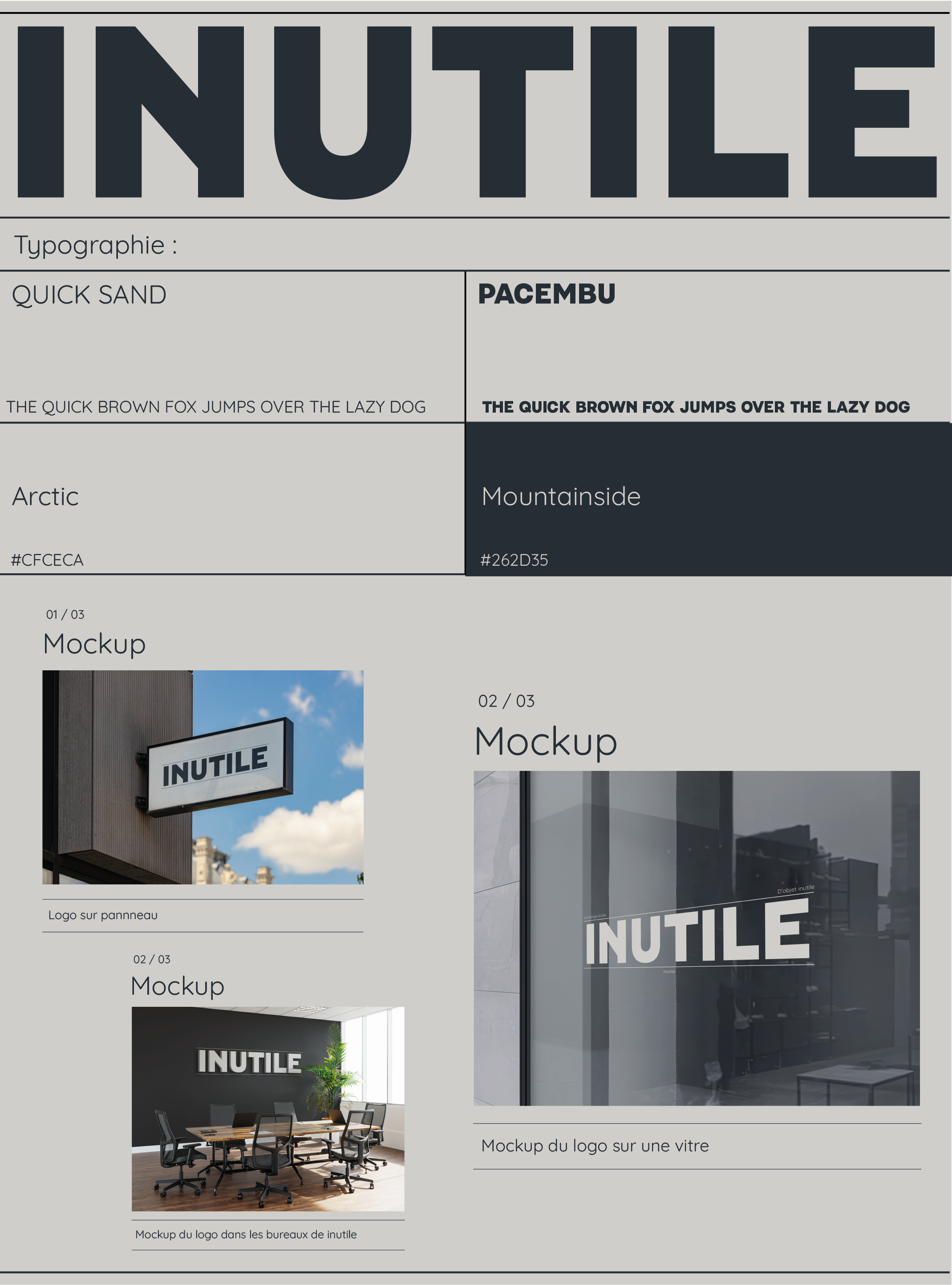 Graphic depicting a color palette of Stone Brown, Dark Navy, Beige, and Cream White along with corresponding hex color codes.